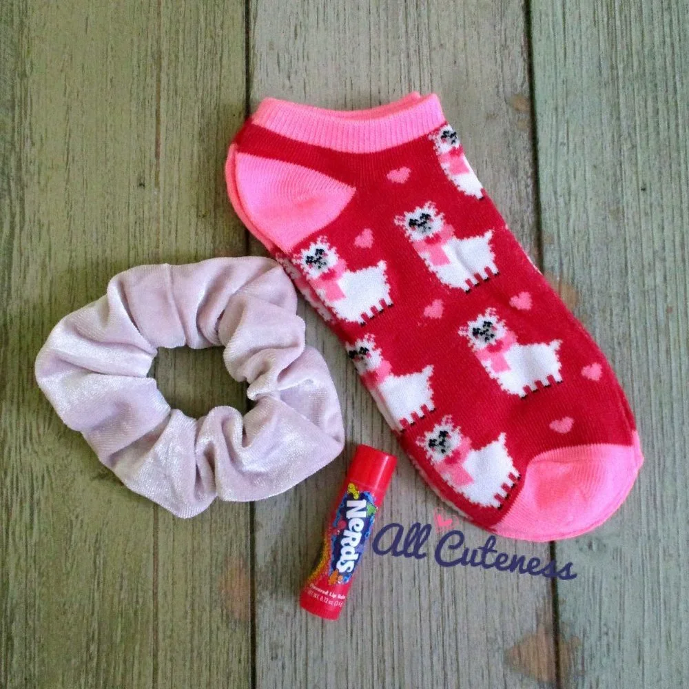 Flavored Lip Balm, Scrunchie and Socks Bundle (NWOT)